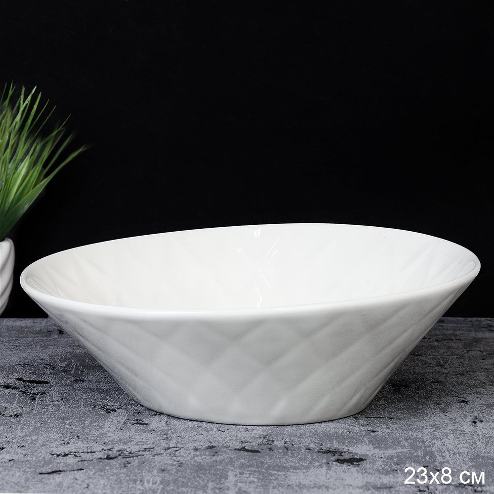 Салатник WHITE LILY, белый, фарфор