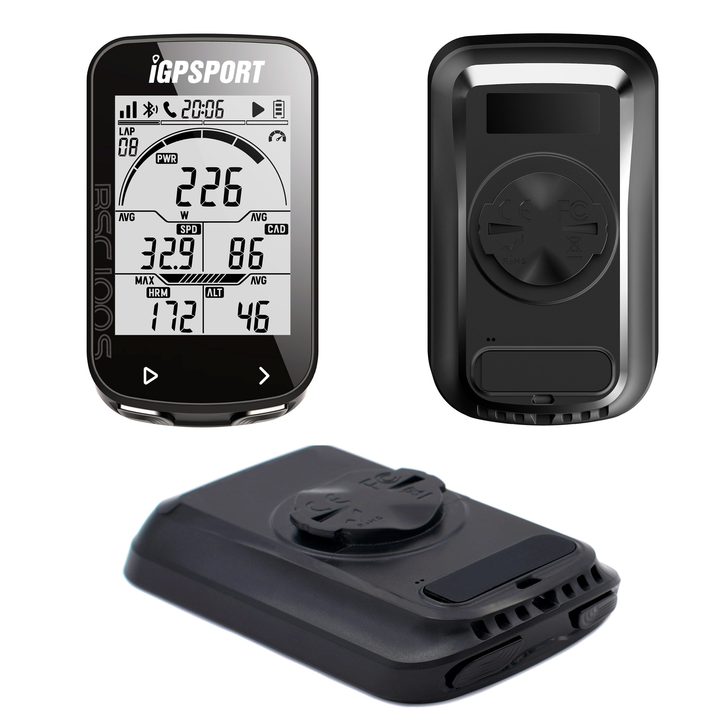 Велокомпьютер GPS iGPSPORT BSC100S, экран 2,6 , до 40 часов, Bluetooth/ANT+, IPX7 Велокомпьютер GPS iGPSPORT BSC100S, экран 2,6 , до 40 часов, Bluetooth/ANT+, IPX7