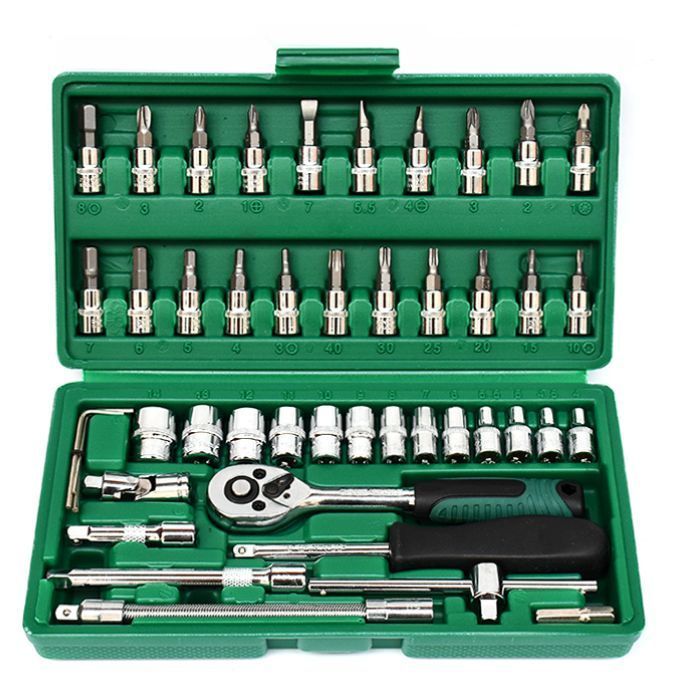 Набор торцевых инструментов для автомобиля 46 предметов / Набор ...