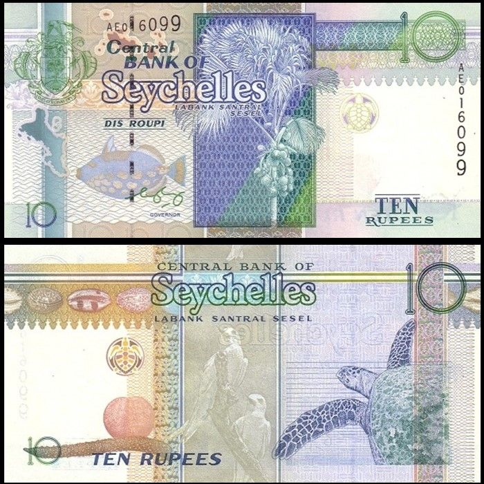 Сейшельскиеострова,Сейшелы10рупий2008UNC