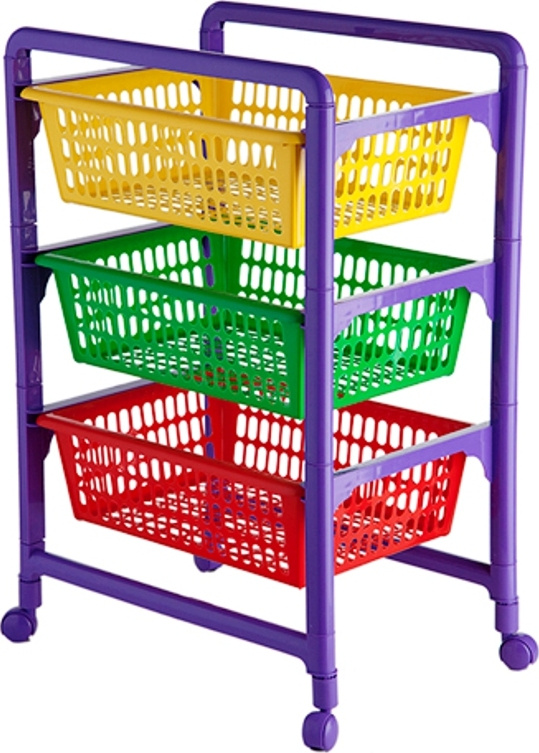 Этажерка (тележка, стеллаж) для детских вещей и игрушек с выдвижными лотками контейнерами на колесах - купить в интернет-магазине OZON по выгодной цене (157696568)