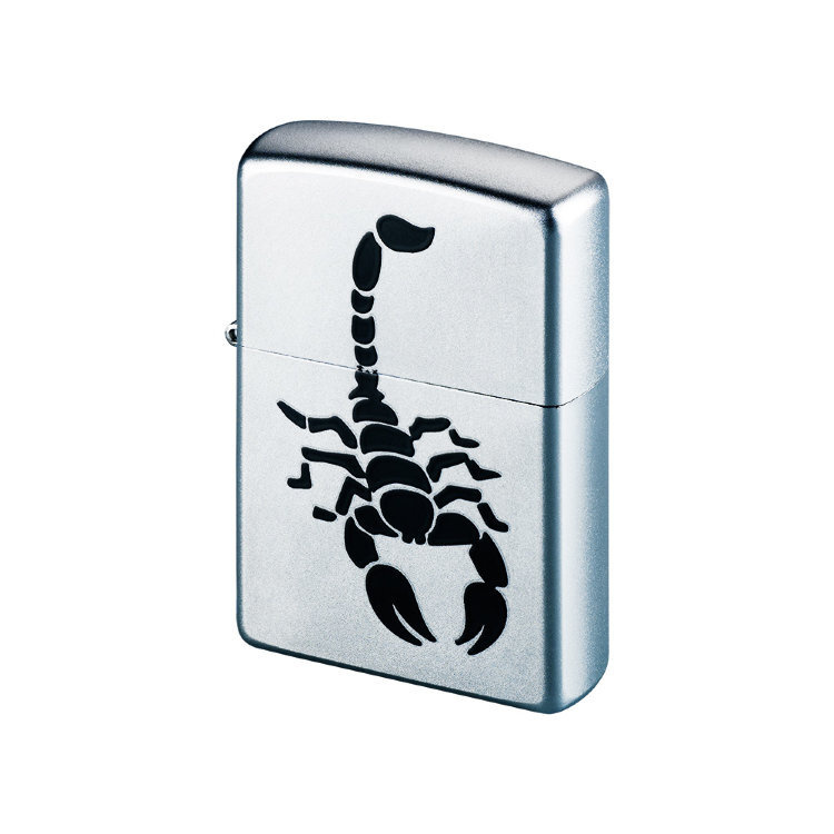 Зажигалка бензиновая ZIPPO Scorpion Satin Chrome #1