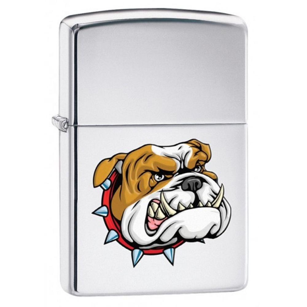 ZIPPO бензиновая зажигалка Бульдог High Polish Chrome #1