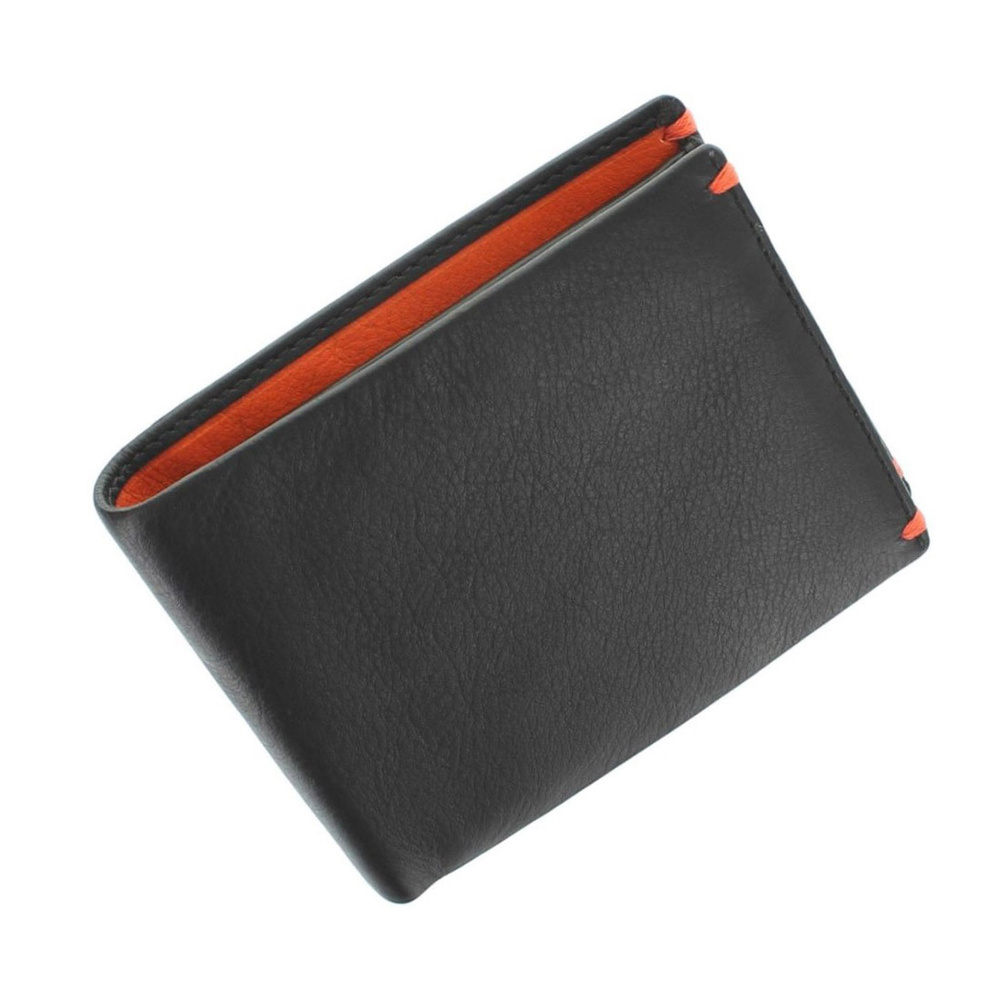 Портмоне Visconti Real Leather AP62 Black/orange #1