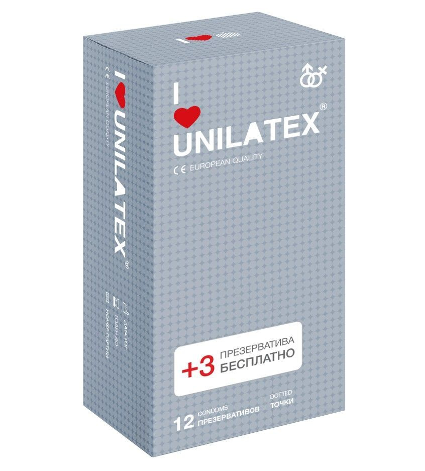 Презервативы с точками Unilatex Dotted - 12 шт. + 3 шт. в подарок - купить  с доставкой по выгодным ценам в интернет-магазине OZON (1227266224)