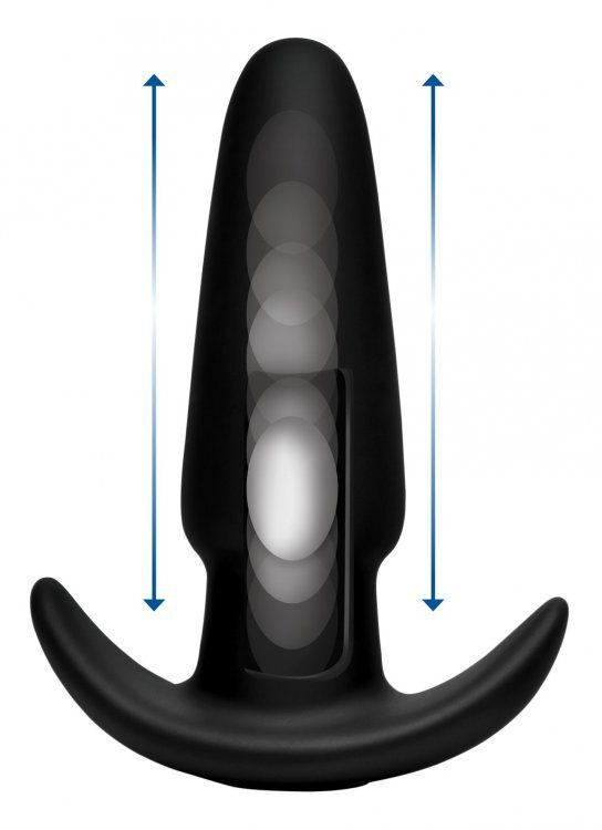 Черная анальная вибропробка Kinetic Thumping 7X Medium Anal Plug - 13,3 см.  #1