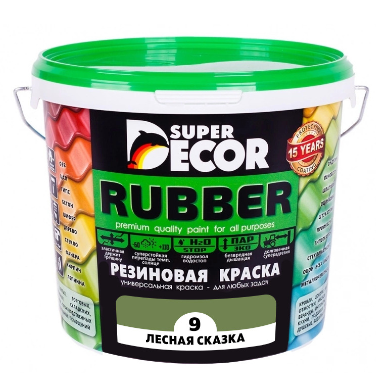 Резиновая краска Super Decor Rubber №09 Лесная сказка 6 кг #1