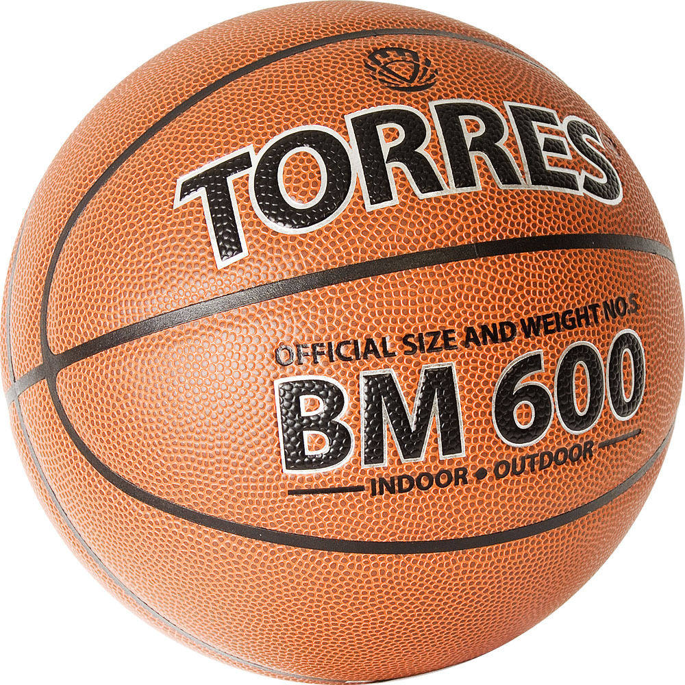 Мяч баскетбольный TORRES BM600 B32025, размер 5, полиуретан #1