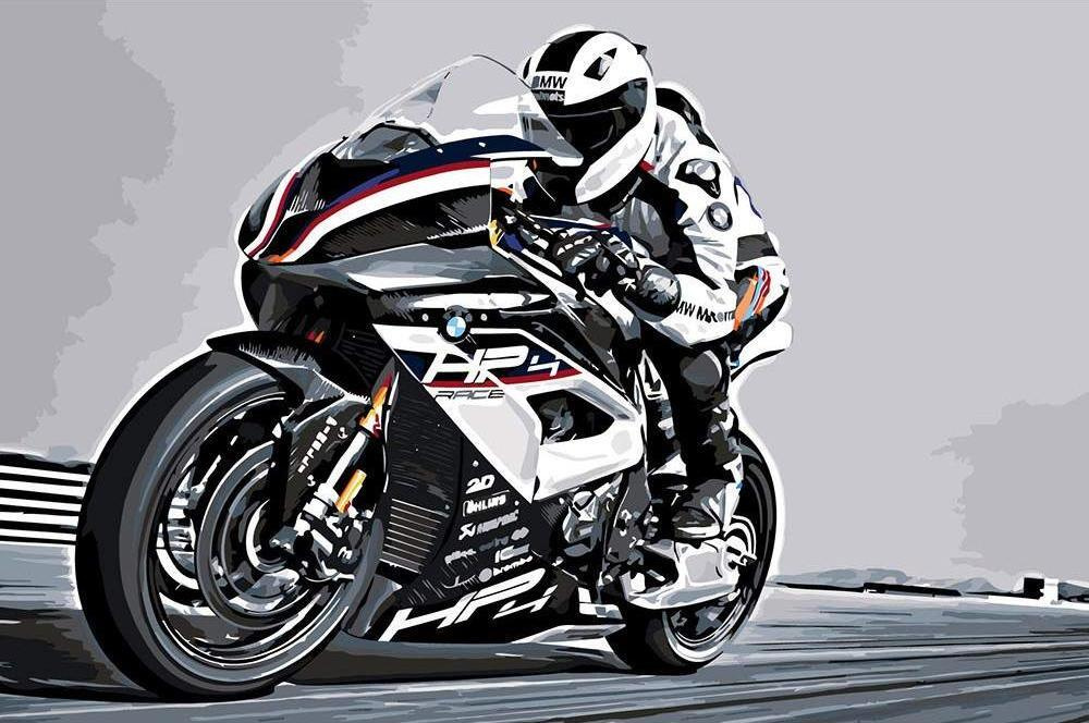 «Рисунок, гоночный мотоцикл М-77»