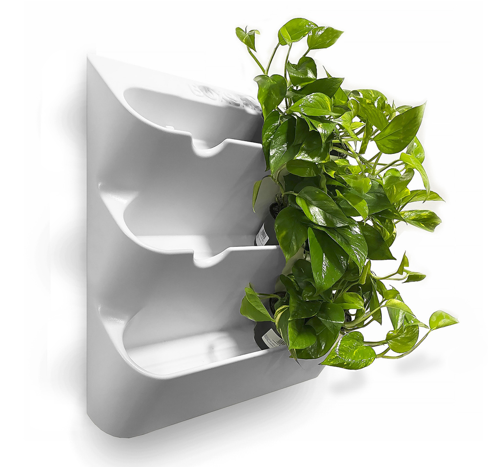 Фитомодуль "BOXSAND 12" (60х65 см) вместимость 12 растений, цвет белый для вертикального озеленения  #1
