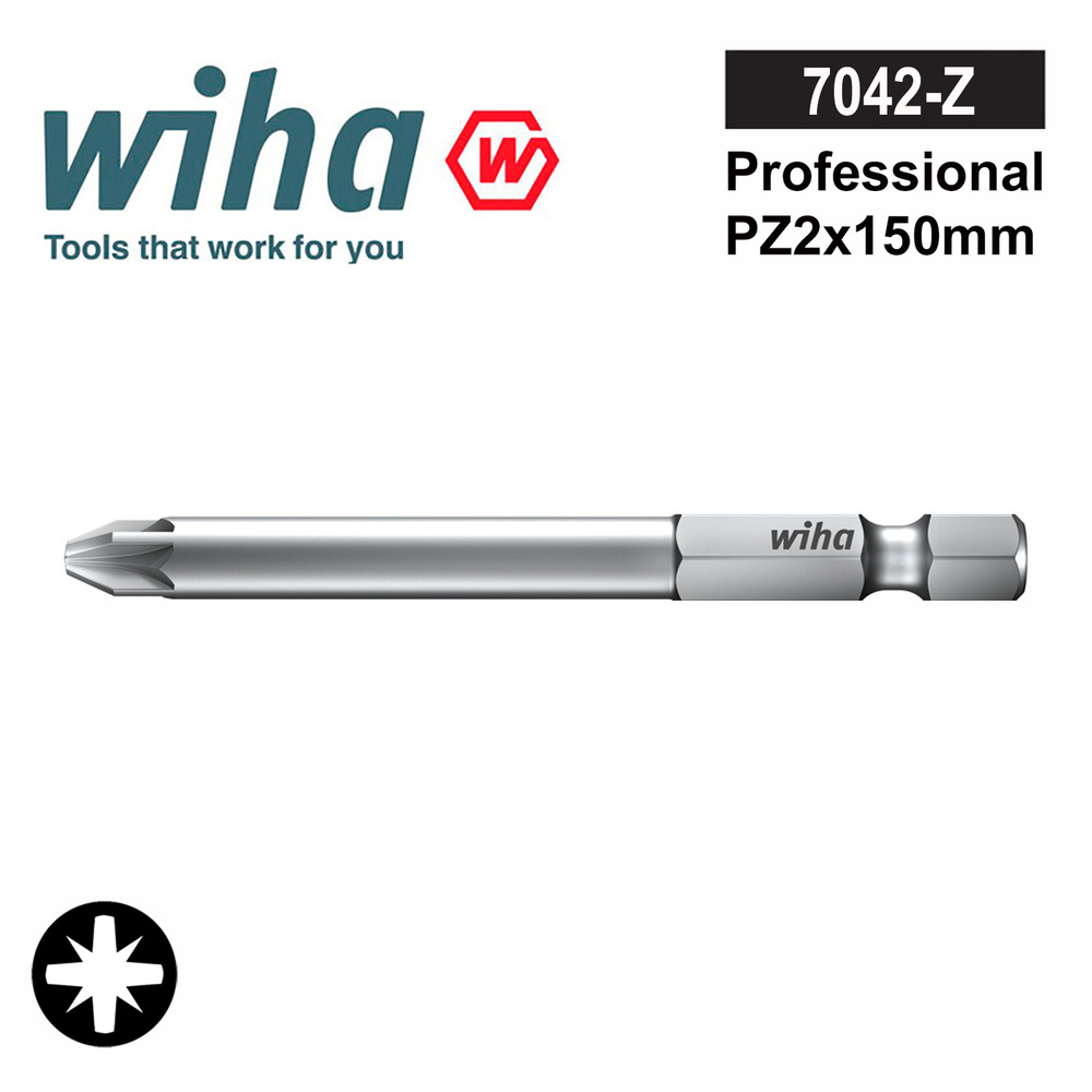 Бита PZ2х150мм Professional Wiha 7042Z 23228 #1