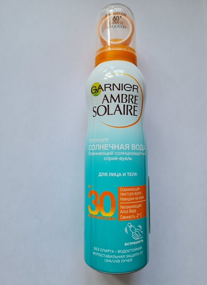 Garnier Освежающий солнцезащитный спрей-вуаль, SPF 30, франция 200 мл ...