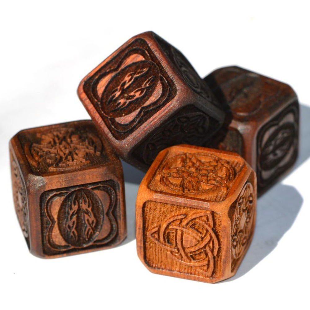 Celtic Dice Игральные кубики (кости), 16мм., 2 шт., из экзотического дерева  с уникальным дизайном - купить с доставкой по выгодным ценам в  интернет-магазине OZON (270577246)