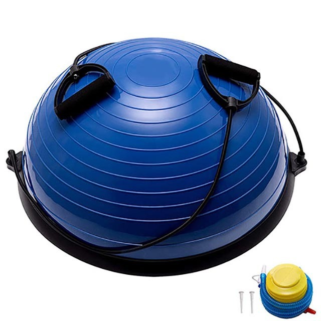 BOSU055 Полусфера BOSU гимнастическая, 58см, в комплекте с эспандером и насосом  #1