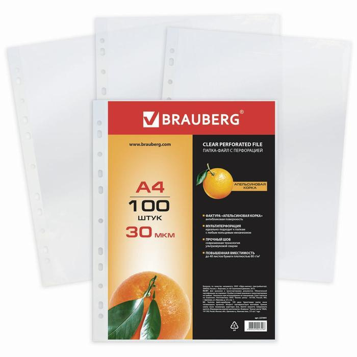 Brauberg Файл A4 (21 × 29.7 см) 100 шт., 30 мкм #1