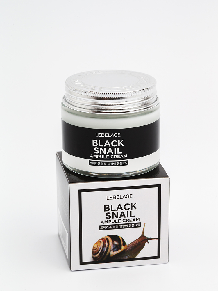 LEBELAGE Ампульный крем для лица увлажняющий, Корея. Black Snail Ampoule Cream, 70ml. Уходовая корейская #1