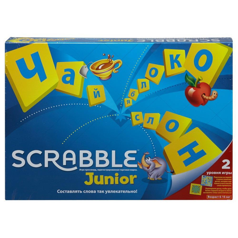 Настольная игра Mattel Scrabble Скраббл Джуниор - купить с доставкой по  выгодным ценам в интернет-магазине OZON (710939547)