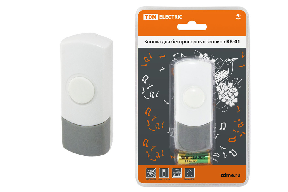 Кнопка для звонка TDM Electric IP44 От батареи купить по выгодной цене ...