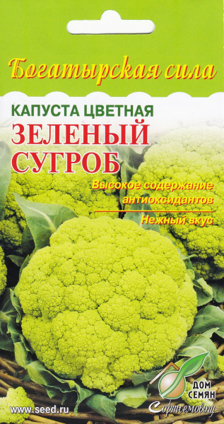 Капуста цветная ЗЕЛЕНЫЙ СУГРОБ, богата антиоксидантами, нежного вкуса, семена 75 шт  #1