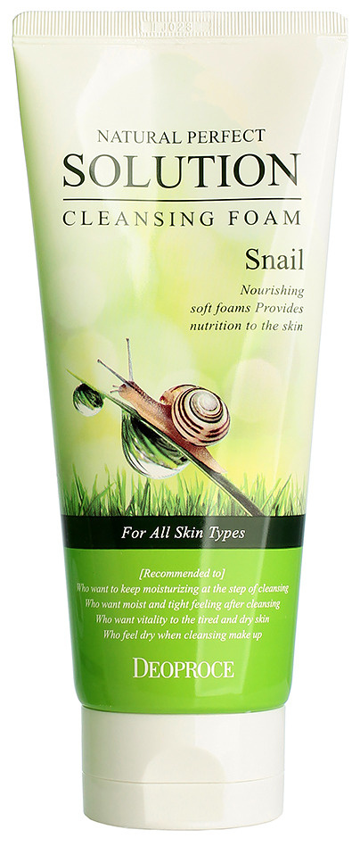 Пенка для лица улиточная Deoproce Natural Perfect Solution Cleansing Foam Snail, 170 г #1