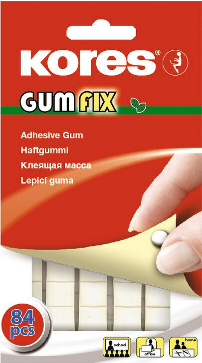 Клейкая лента -масса KORES Gum Fix удаляемая 84 шт. в упаковке 31600  #1