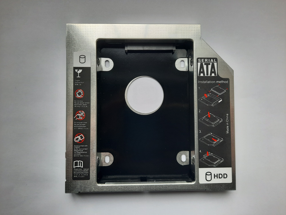 Переходник/корпус/салазки 9,5 мм для жесткого диска вместо CD/DVD ...