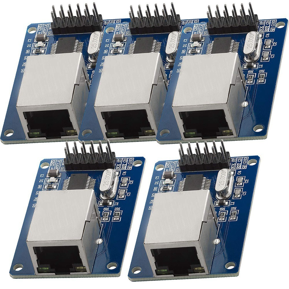 Сетевой модуль Ethernet Shield ENC28J60 в упаковке из 5 штук для ...