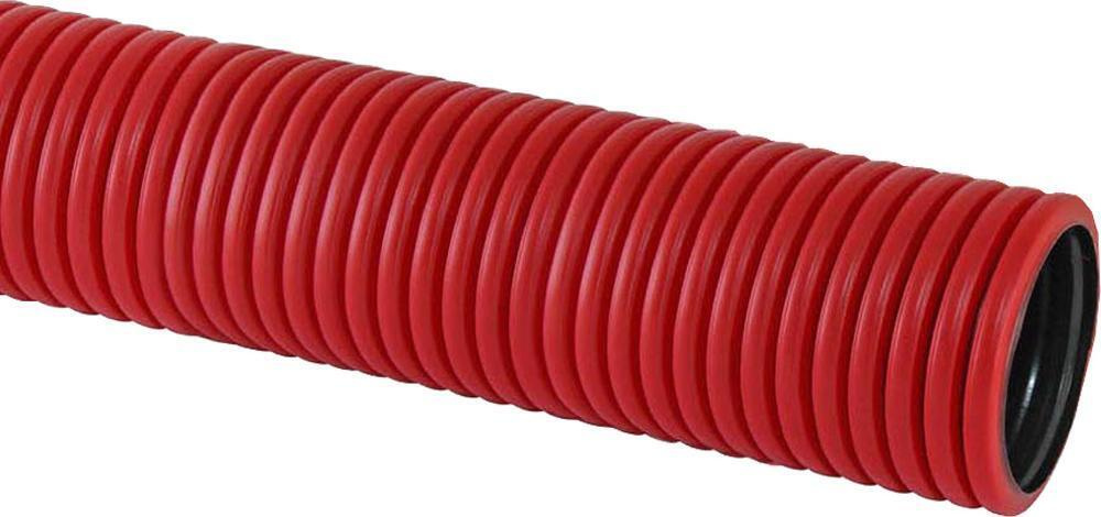 Труба ПНД TDM гофрированная D63 двустенная с зондом красная (бухтовка по 50м) (комплект из 50 м)  #1