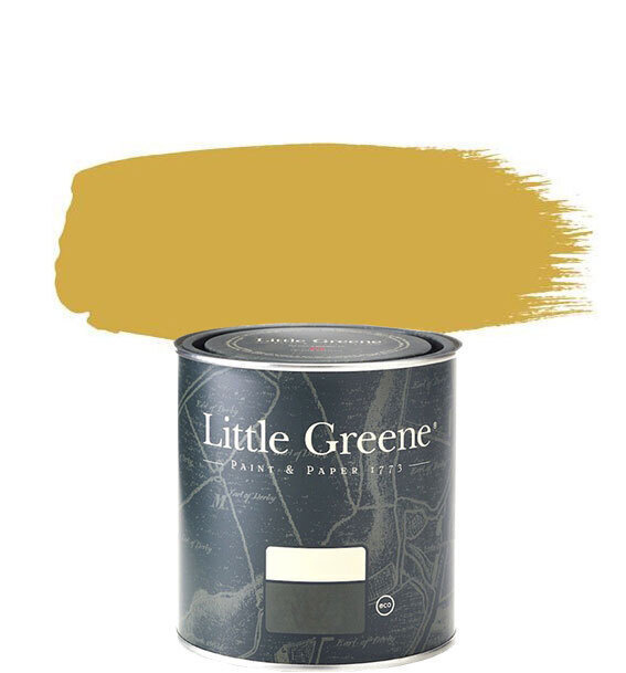 Little Greene Краска Быстросохнущая, Глубокоматовое покрытие, 0.25 л, горчичный  #1