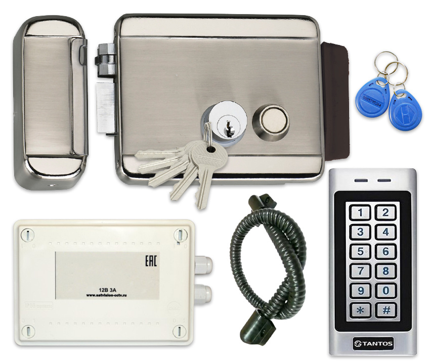 Электромеханический замок комплект на калитку с кодовой панелью ...
