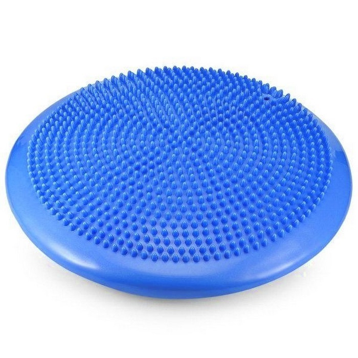 Подушка балансировочная, диск массажный балансировочный CLIFF 35см, синий  #1