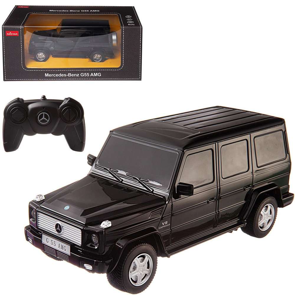 Машина радиоуправляемая RASTAR 1:24 MERCEDES-BENZ G55 черный, 2,4G - купить  с доставкой по выгодным ценам в интернет-магазине OZON (834775328)