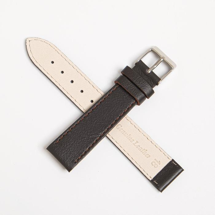 Ремешок для часов, мужской, 18 мм, натуральная кожа, коричневый ...