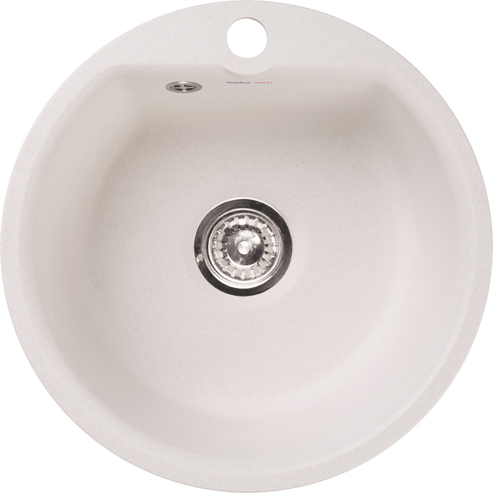 Мойка GRANFEST SMART SM435 D435мм белый (без сифона) - купить с ...