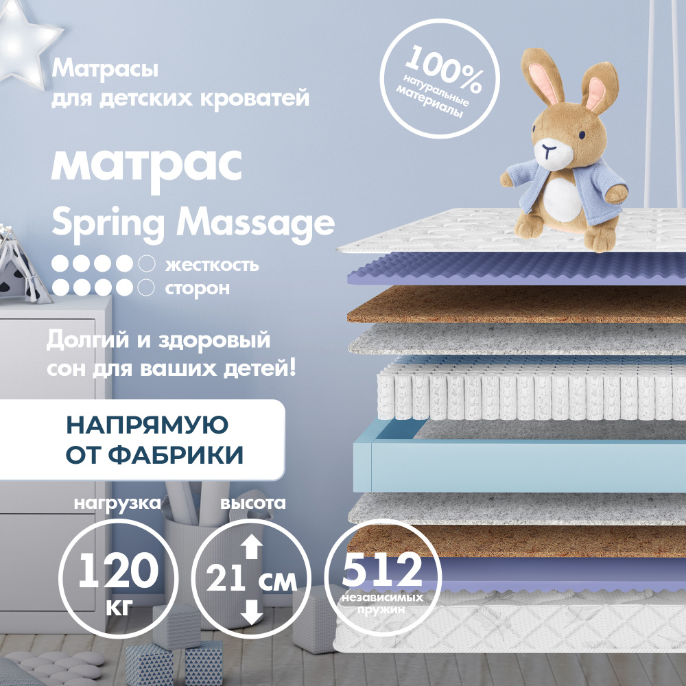 Dreamtec Матрас Spring Massage, Независимые пружины, 80х160 см #1