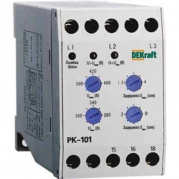 Реле контроля фаз 380В тип 01 серии РК-101 код. 23300DEK DEKraft #1