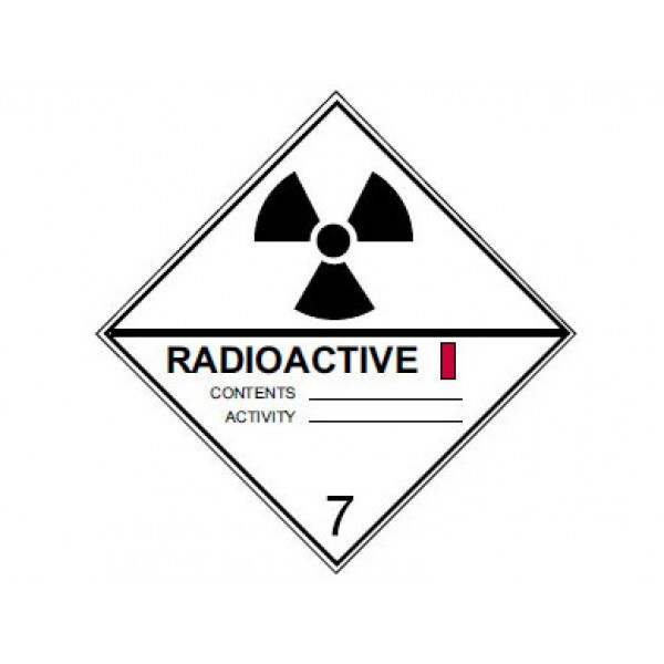 Наклейка (знак) "Класс 7.Категория I," Радиоактивные вещества, 300х300мм  #1