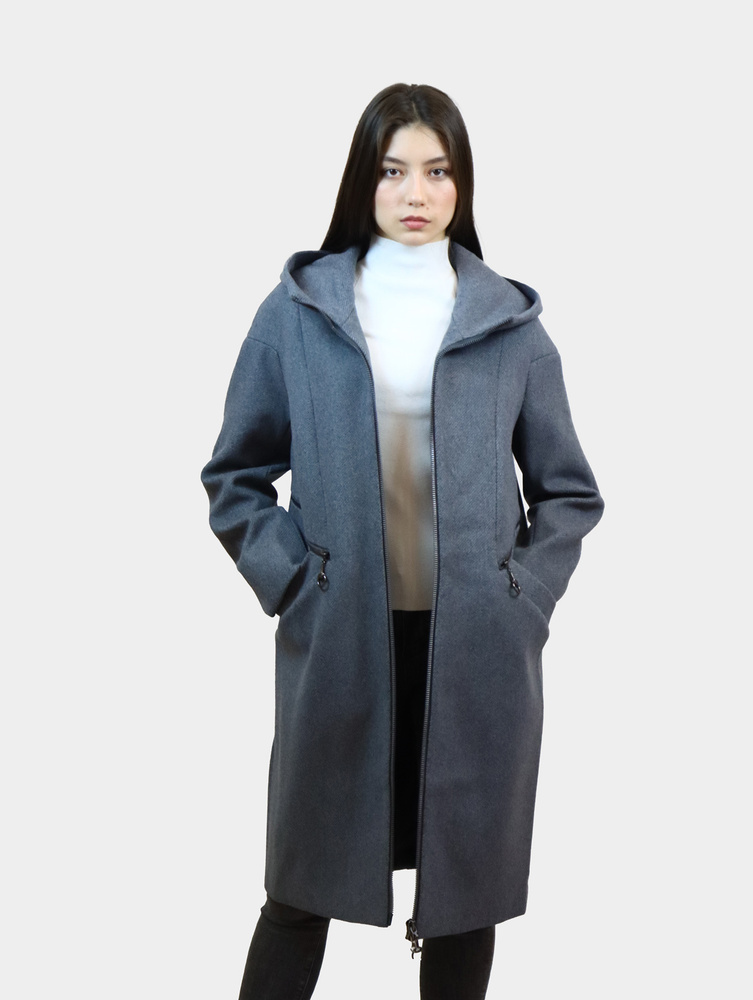 Пальто Roman Fashion, Демисезон, размер 54, цвет серый, Шерсть - купить ...