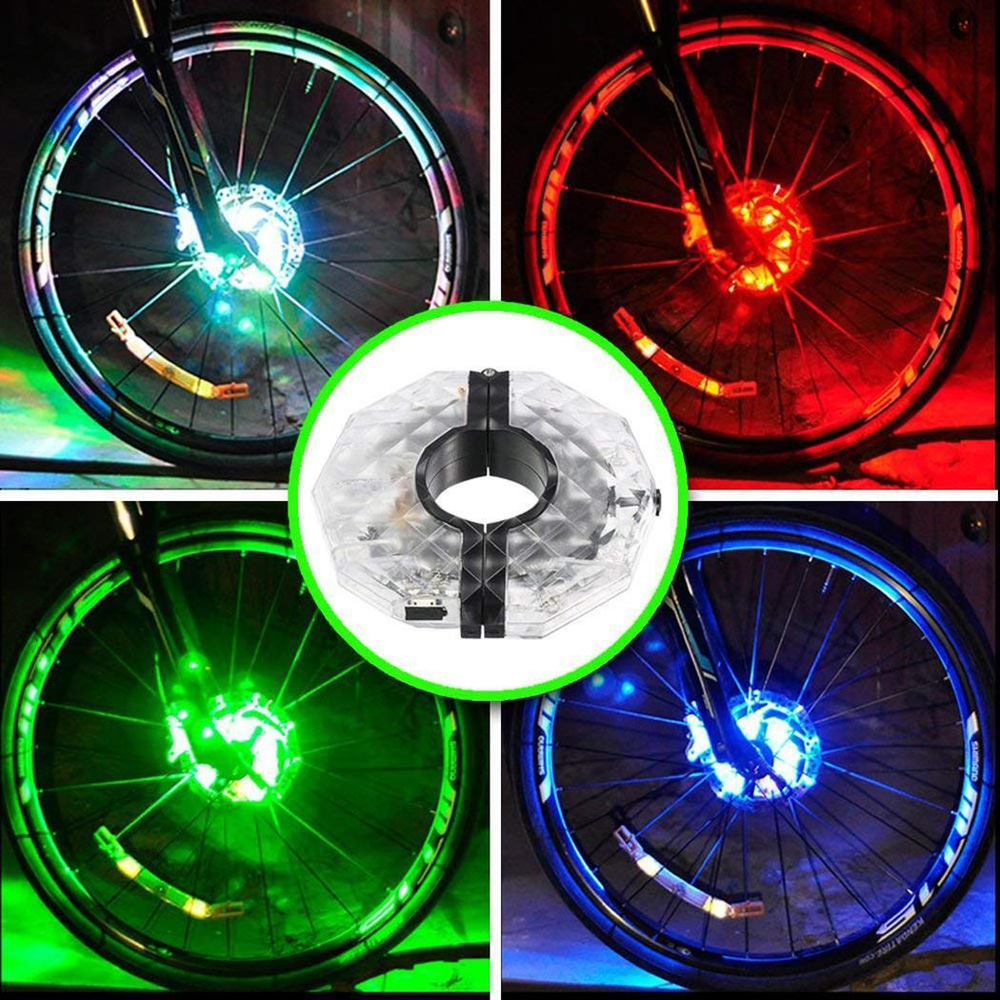 Светодиодная подсветка на колеса велосипеда