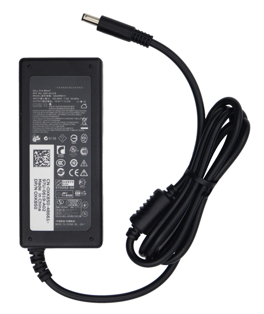 Cavo Alimentatore Caricatore Originale DELL 45W – Per P51F P55F DA45NM140 HA45NM140 – Usato Ma Funzionante