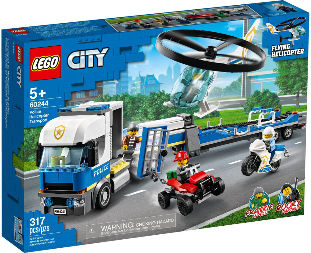 LEGO City Полицейский вертолётный транспорт 60244 - купить с доставкой по  выгодным ценам в интернет-магазине OZON (530773251)