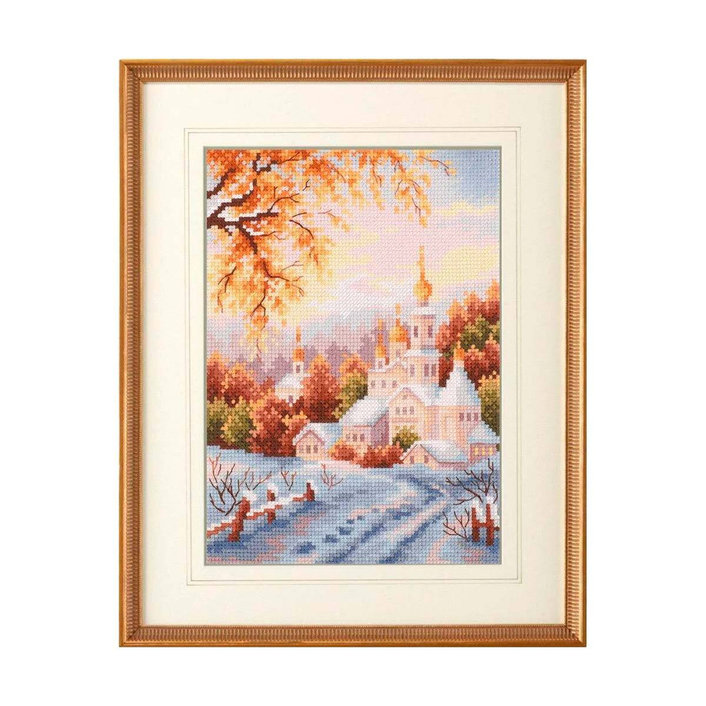 Набор для вышивания крестом Чудесная игла, вышивка крестиком Снежная ...