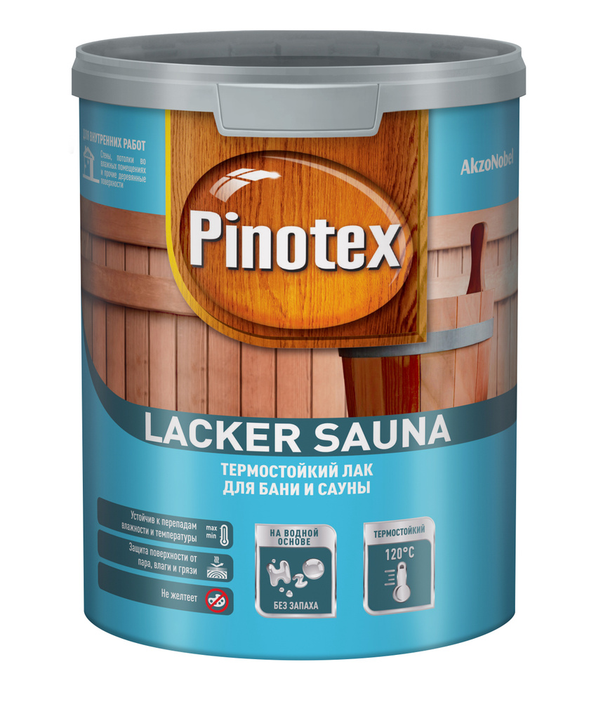 Pinotex Lacker Sauna (1 л) Пинотекс Лак для сауны. Термостойкий лак на водной основе  #1