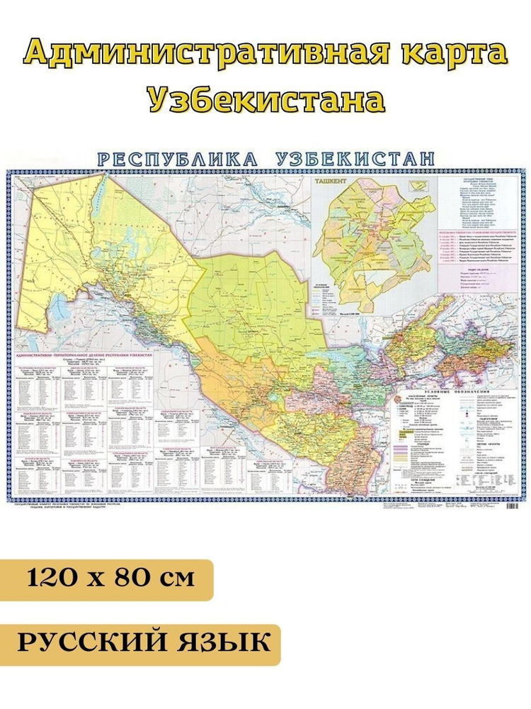Туристическая карта Узбекистана