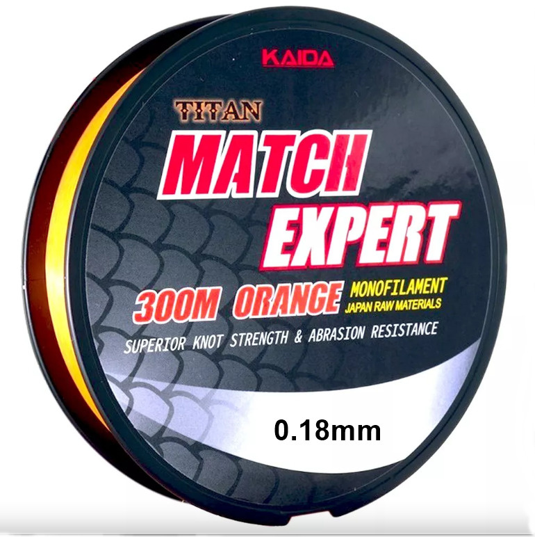 Леска KAIDA TITAN MATCH EXPERT (Red Fantom) 300м 0,18mm 2.8kg #1