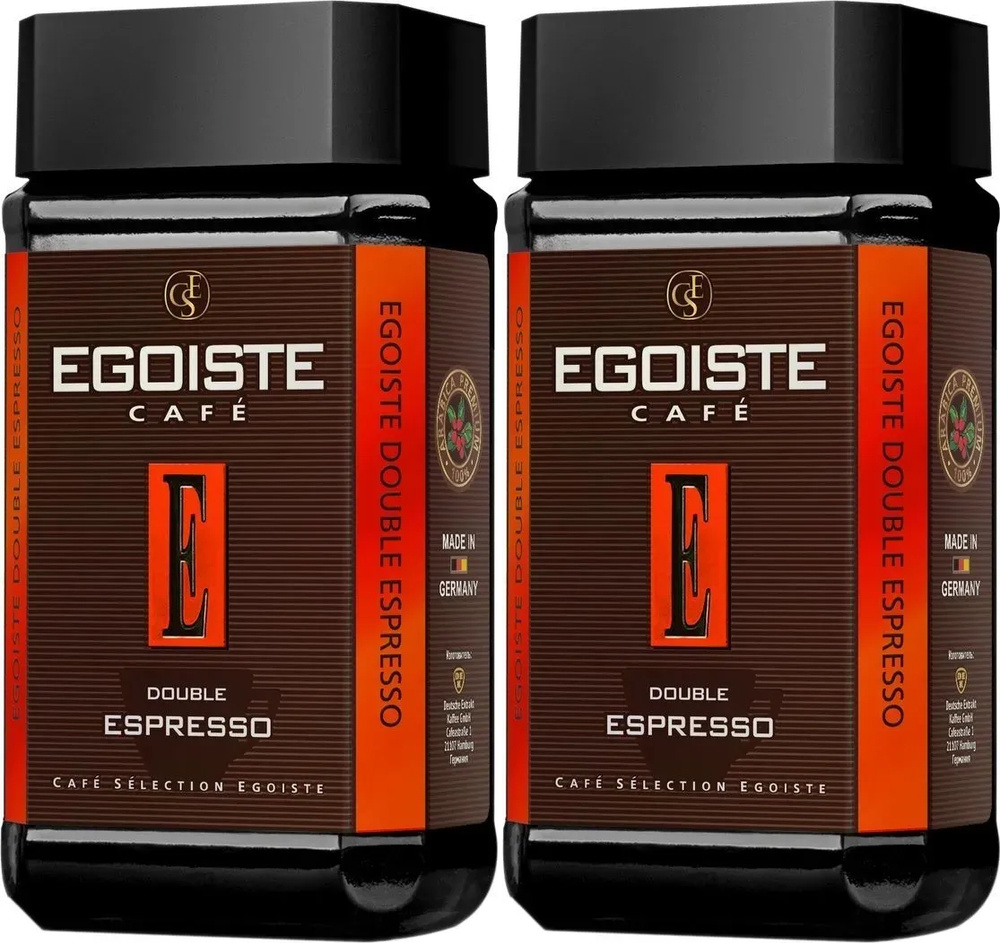 Кофе растворимый Egoiste Double Espresso, 100г х 2шт. Эспрессо #1