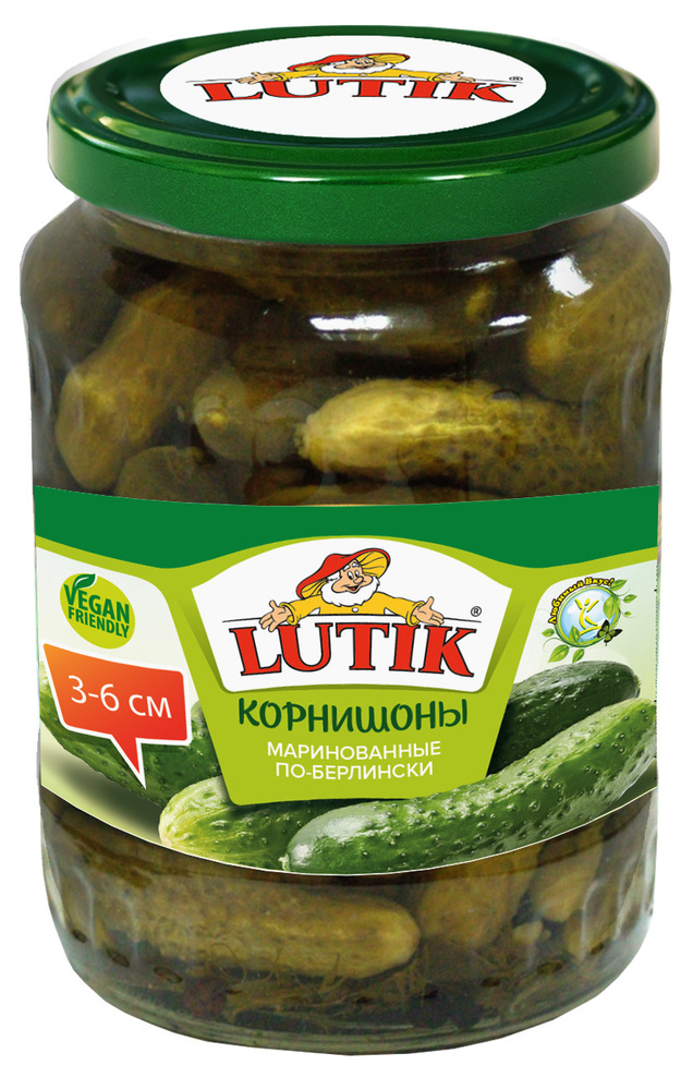 Огурцы Lutik корнишоны маринованные по-берлински, 370мл - купить с ...