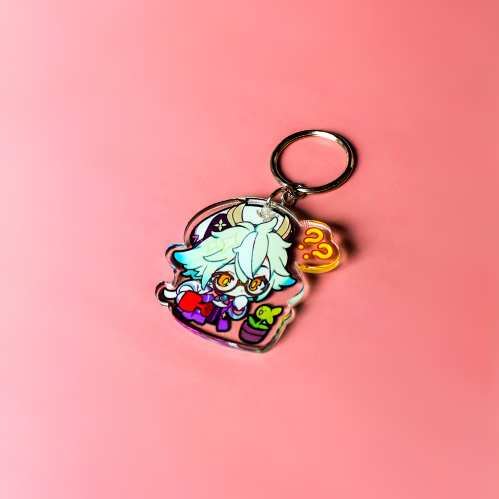 Брелок Чиби Сахароза Геншин Импакт Акриловый Брелок Chibi Sucrose Аниме ...