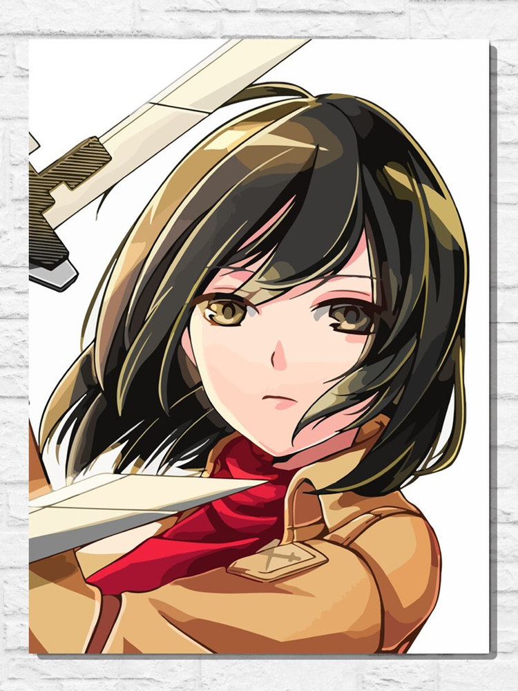 Картина по номерам на холсте Аниме Атака Титанов (Attack on titan ...