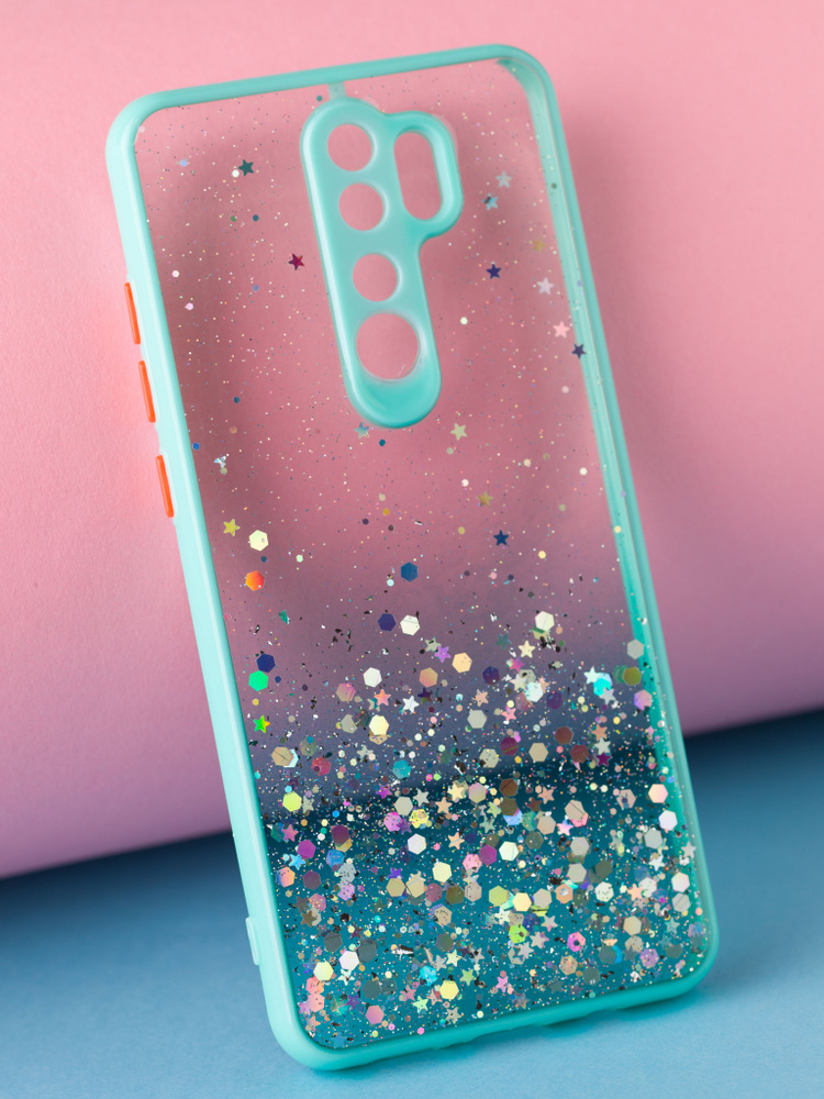 Прозрачный чехол на XIaomi Redmi Note 8 Pro с блестками - купить с ...